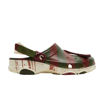 Pre-owned Crocs A Nightmare On Elm Street X All-terrain Clog 'horror Pack - Freddy Krueger' In Green
