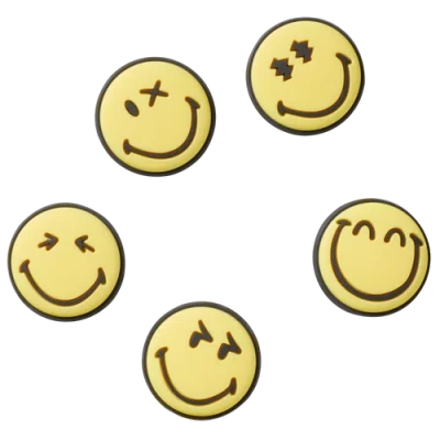 Crocs Adult   Jibbitz Smileyworld 5 Pack In Yellow
