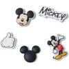 Crocs Assorted 5-pack Mickey Mouse Jibbitz™ Shoe Charms In Transparent