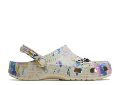 Crocs Awake Ny X  Classic Clog 'paint Drip' In White