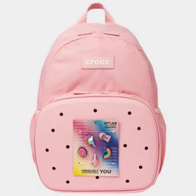 Crocs Back To School Backpack With Eva Front Pocket Customizable Jibbitz Backpack In Powder Pink
