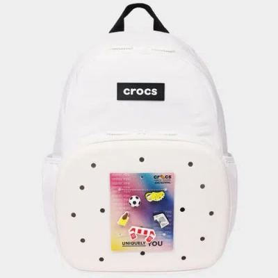 Crocs Back To School Backpack With Eva Front Pocket Customizable Jibbitz Backpack In White