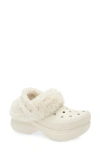 Crocs Bae Fleece Lined Platform Clog In Neutral