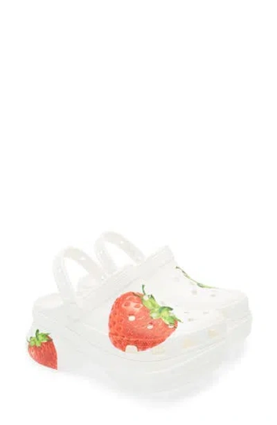 Crocs Bae Fresh Fruits Platform Clog In Red