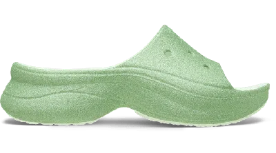 Crocs Bae Glitter Slide In Green
