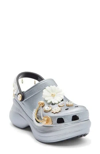 Crocs Bae Jewel Bedazzled Clog In Gray