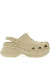 Crocs Bae Platform Mules In Neutral