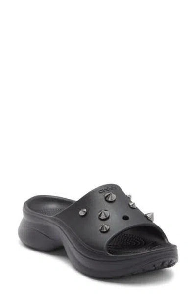 Crocs Bae Studded Slide Sandal In Black