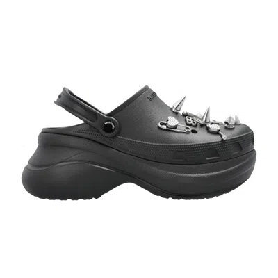 Pre-owned Crocs Balenciaga X  Jibbitz Punk Mule 'black' | Men's Size 10