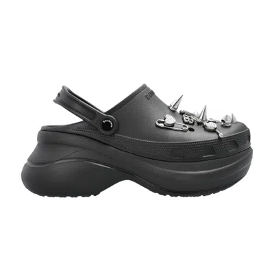 Pre-owned Crocs Balenciaga X  Wmns Jibbitz Punk Mule 'black' | Women's Size 6