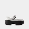 Crocs Stomp Mary Jane Ballerinas -  - Synthetic - Silver In Silver