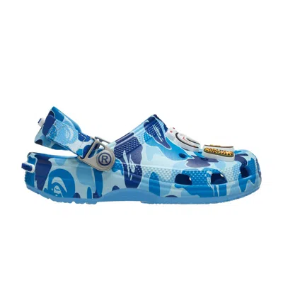 Pre-owned Crocs Bape X  Classic Clog Kids 'abc Camo - Blue' | Kid's Size 2