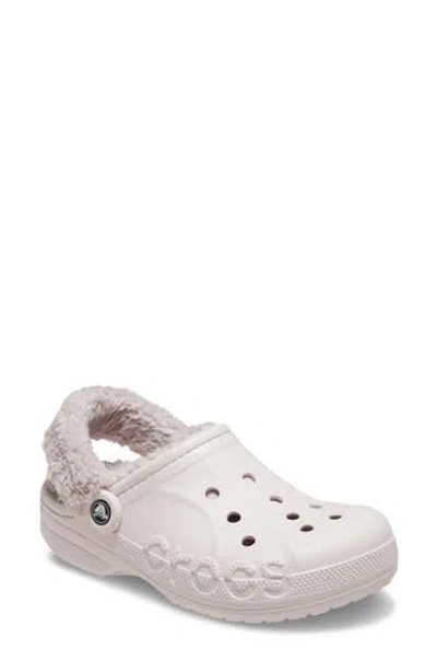 Crocs Baya Faux Fur Lined Clog In White
