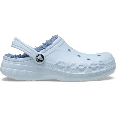 Crocs Baya Faux Shearling Lined Clog In Mineral Blue