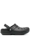 Crocs Baya Fleece-lined Clogs In Black