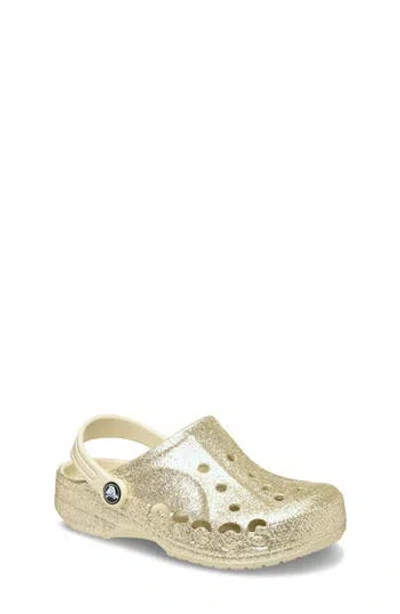 Crocs Toddler Baya Glitter Clog In Silver