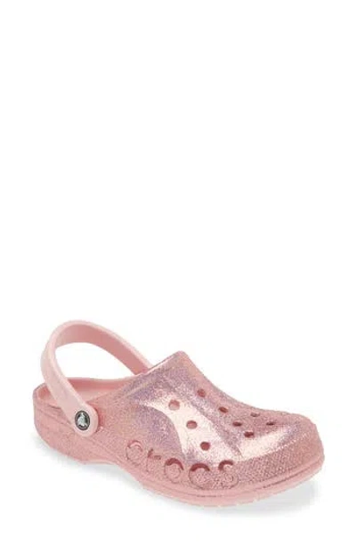 Crocs Baya Glitter Clog In Petal Pink