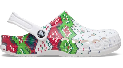 Crocs Baya Holiday Graphic Clog In White