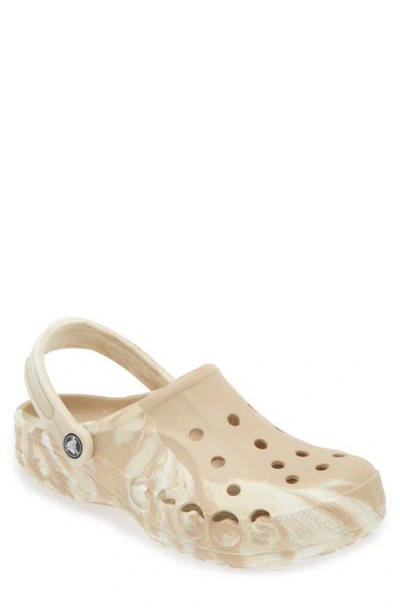 Crocs Baya Marbled Clog In Chai Multi