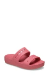 Crocs Baya Platform Slide Sandal In Pink
