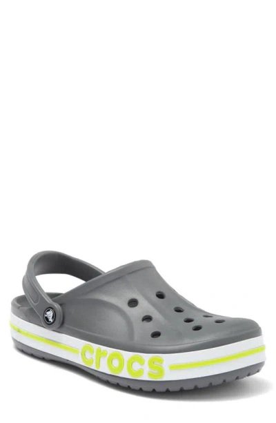 Crocs Bayaband Clog In Slate Grey/lime Punch
