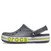 Crocs Bayaband Cozy Sports Sandals Red Unisex Gray In Slate Grey Lime Punch