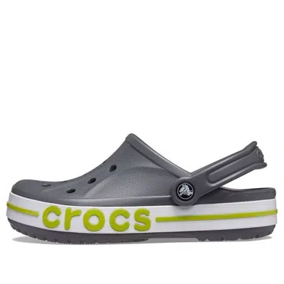 Crocs Bayaband Cozy Sports Sandals Red Unisex Gray In Slate Grey Lime Punch