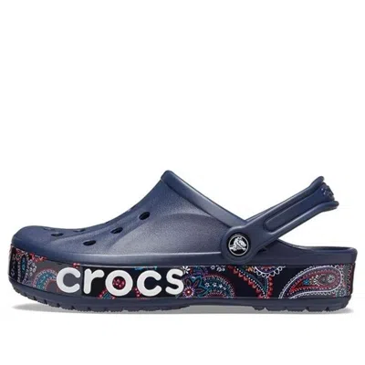 Crocs Bayaband Bandana Print Clogs Unisex Navy M11