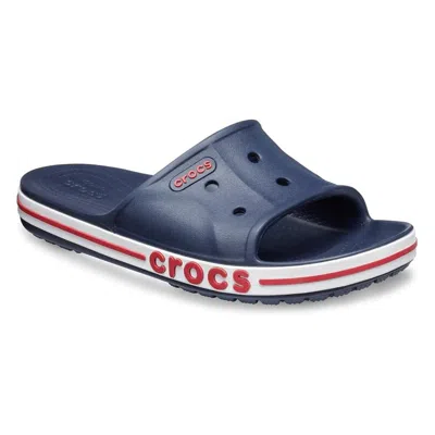 Crocs Bayaband Unisex Slides - Navy/pepper - M6w8 In Blue