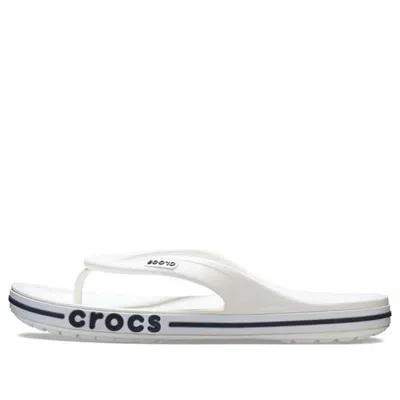 CROCS CROCS BAYABAND WHITE BLUE UNISEX FLIP-FLOPS 'WHITE BLUE'
