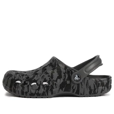 Crocs Beach Black Sandals 'gray White'