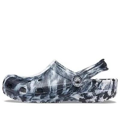 CROCS CROCS BEACH MARBLE UNISEX BLACK WHITE SANDALS 'BLACK WHITE'