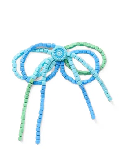 Crocs Beaded Bow Shoe Accessories In Blue