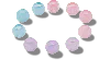 Crocs Beads 10 Pack In Clear/oyster