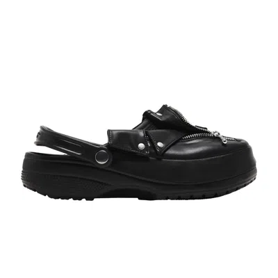 Pre-owned Crocs Beams X Classic Clog 'leather Riders' In Black