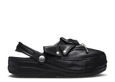 Crocs Beams X  Classic Clog 'leather Riders' In Black