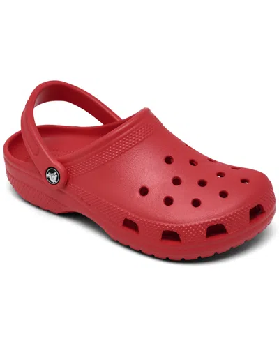 Crocs Big Kids Classic Clog Sandals From Finish Line In Red