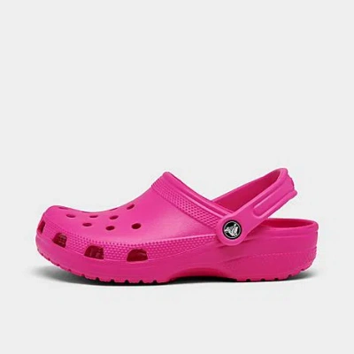 Crocs Big Kids' Classic Clog Shoes In Pink Crush