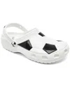 Crocs Big Kids Soccer Classic Clog Sandals From Finish Line In White,black