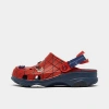 Crocs Spiderman Print Rubber  In Red/navy