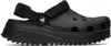 Crocs Black Hiker Clogs In Black/black