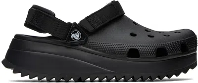 Crocs Black Hiker Clogs In Black/black
