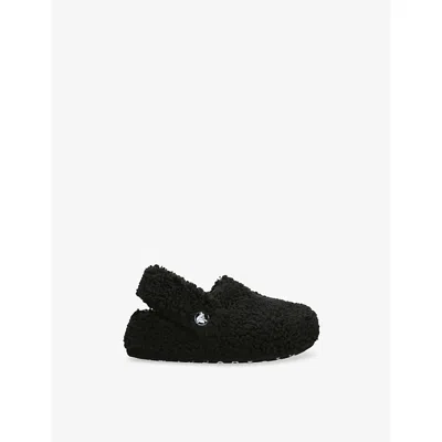CROCS BLACK KIDS' CLASSIC COZZZY FAUX-SHEARLING SLIPPERS EUR 29 / 11 UK