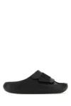 CROCS BLACK RUBBER MELLOW LUXE RECOVERY SLIPPERS