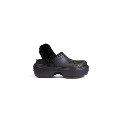 CROCS BLACK SYNTHETIC SANDAL