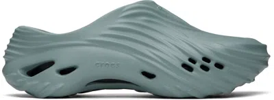 Crocs Blue Echo Wave Clogs In Pond/green