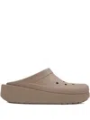 Crocs Blunt Toe Mules In Neutral