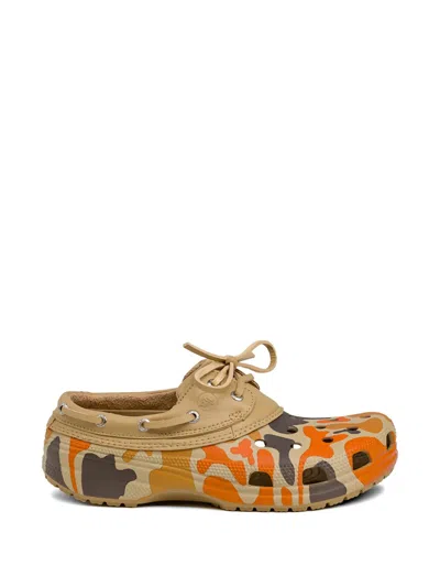 Crocs Boat-effect Camouflage-printed Clogs In Multi