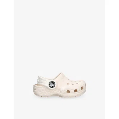 Crocs Bone/comb Kids' Classic Marble Rubber Clogs Eur 22 /5.5 Uk In Neutral