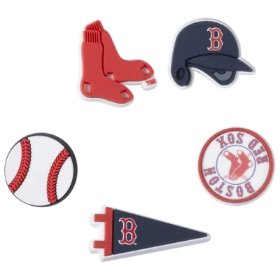 Crocs Boston Red Sox  Red Sox 5 Pack In Multi